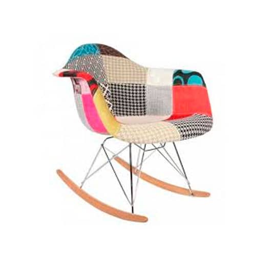 Silla Mecedora Eames Rocking Patchwork Colores De Pies A Cabeza Store
